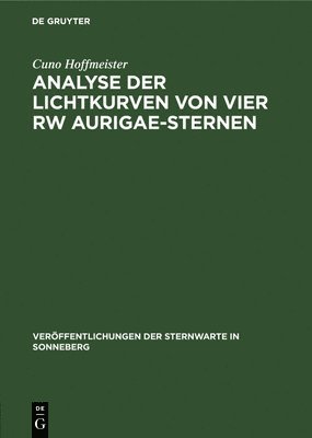 Analyse Der Lichtkurven Von Vier Rw Aurigae-Sternen