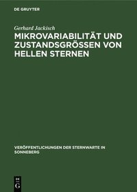 bokomslag Mikrovariabilitt Und Zustandsgren Von Hellen Sternen