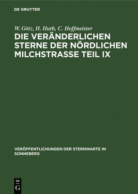 bokomslag Die Vernderlichen Sterne Der Nrdlichen Milchstrae Teil IX