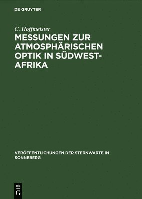 bokomslag Messungen Zur Atmosphrischen Optik in Sdwest-Afrika