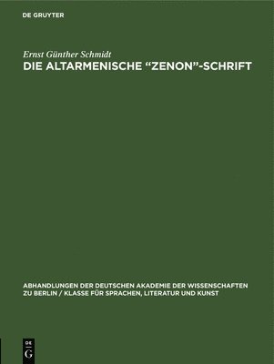 bokomslag Die Altarmenische &quot;Zenon&quot;-Schrift