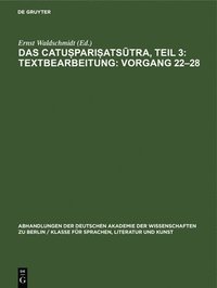 bokomslag Das Catu&#7779;pari&#7779;ats&#363;tra, Teil 3: Textbearbeitung: Vorgang 22-28