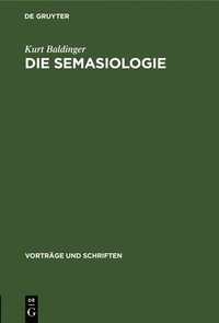 bokomslag Die Semasiologie