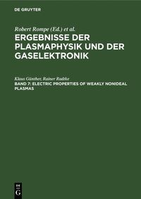 bokomslag Electric Properties of Weakly Nonideal Plasmas