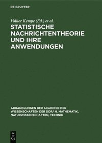 bokomslag Statistische Nachrichtentheorie Und Ihre Anwendungen