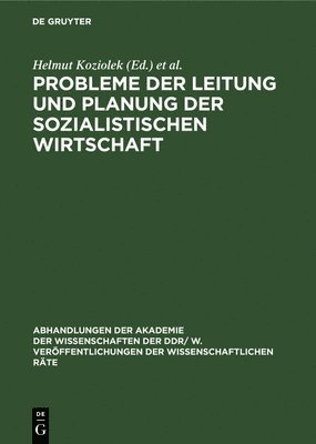 bokomslag Probleme Der Leitung Und Planung Der Sozialistischen Wirtschaft