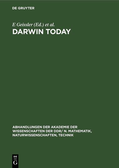 E Geissler, W Scheler - Darwin today, Inbunden