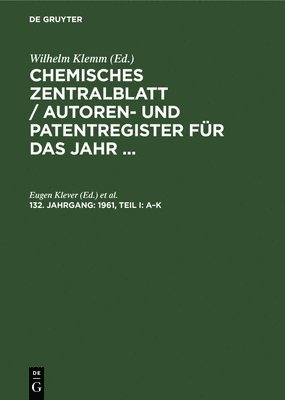 Eugen Klever, Willi Barz - 1961, Teil I: A-K, Inbunden
