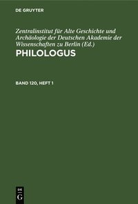 bokomslag Philologus. Band 120, Heft 1