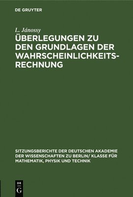 bokomslag berlegungen Zu Den Grundlagen Der Wahrscheinlichkeitsrechnung