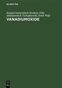 bokomslag Vanadiumoxide