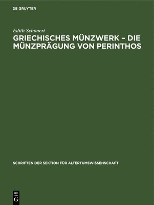 bokomslag Griechisches Münzwerk - Die Münzprägung Von Perinthos