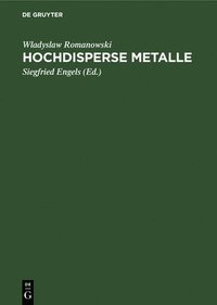 bokomslag Hochdisperse Metalle