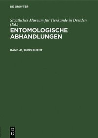 bokomslag Entomologische Abhandlungen. Band 41, Supplement