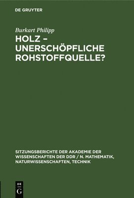 bokomslag Holz, Unerschöpfliche Rohstoffquelle?