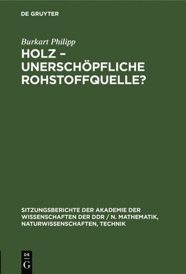 bokomslag Holz, Unerschpfliche Rohstoffquelle?