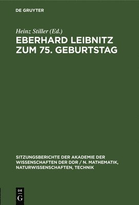 bokomslag Eberhard Leibnitz Zum 75. Geburtstag