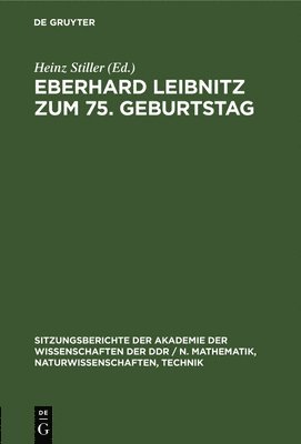 bokomslag Eberhard Leibnitz Zum 75. Geburtstag
