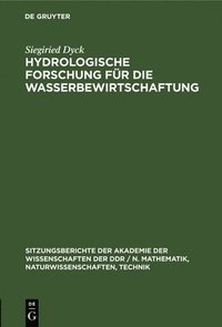 bokomslag Hydrologische Forschung Fr Die Wasserbewirtschaftung