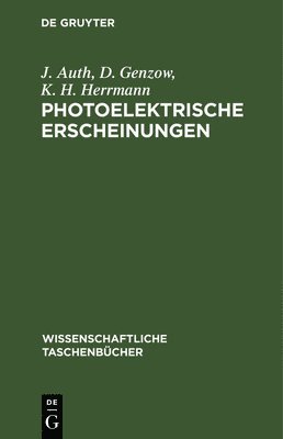 bokomslag Photoelektrische Erscheinungen