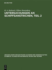 bokomslag Untersuchungen an Schiffsanstrichen, Teil 2