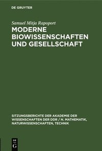 bokomslag Moderne Biowissenschaften Und Gesellschaft