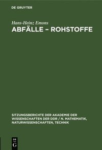 bokomslag Abfälle - Rohstoffe