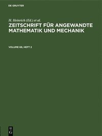 bokomslag Zeitschrift fr Angewandte Mathematik und Mechanik. Volume 69, Heft 2