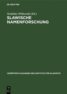 bokomslag Slawische Namenforschung