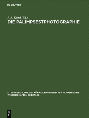 bokomslag Die Palimpsestphotographie