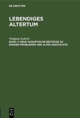 Neue Sowjetische Beitrge Zu Einigen Problemen Der Alten Geschichte 1