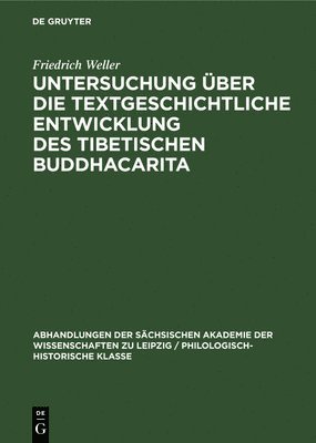 bokomslag Untersuchung ber Die Textgeschichtliche Entwicklung Des Tibetischen Buddhacarita