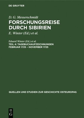 bokomslag Tagebuchaufzeichnungen Februar 1725 - November 1725