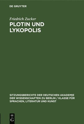 Plotin Und Lykopolis 1