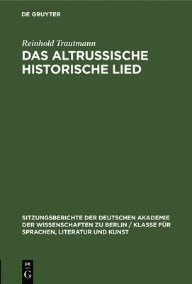 bokomslag Das Altrussische Historische Lied