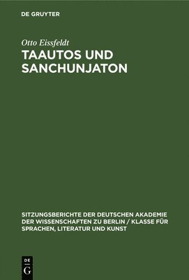 bokomslag Taautos Und Sanchunjaton