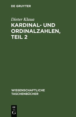 bokomslag Kardinal- Und Ordinalzahlen, Teil 2