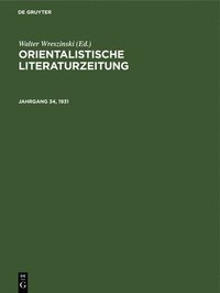bokomslag Orientalistische Literaturzeitung