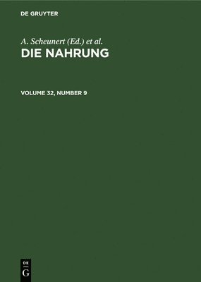 Die Nahrung. Volume 32, Number 9 1