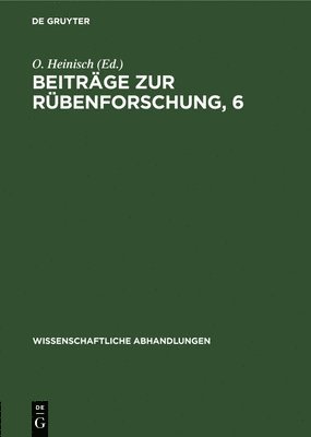 bokomslag Beiträge Zur Rübenforschung, 6
