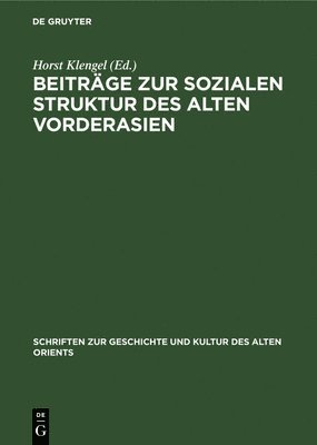 bokomslag Beiträge Zur Sozialen Struktur Des Alten Vorderasien