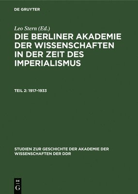 Wolfgang Schlicker - 1917-1933, Inbunden