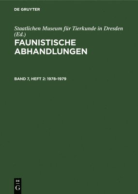 Staatlichen Museum Für Tierkunde in Dres - 1978-1979, Inbunden