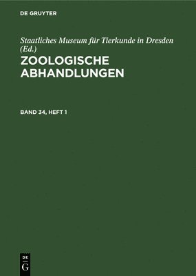 bokomslag Zoologische Abhandlungen. Band 34, Heft 1