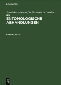 bokomslag Entomologische Abhandlungen. Band 40, Heft 2