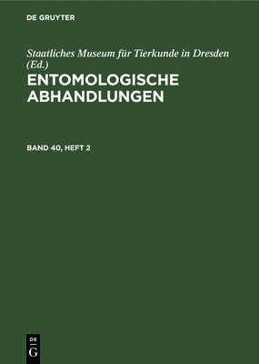 bokomslag Entomologische Abhandlungen. Band 40, Heft 2