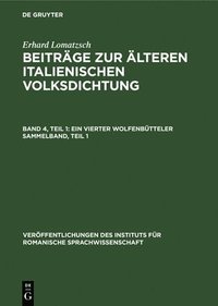 bokomslag Ein Vierter Wolfenbütteler Sammelband, Teil 1