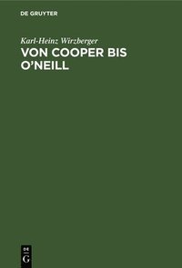 bokomslag Von Cooper Bis O'Neill