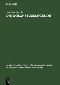 bokomslag Die Dolchstoßlegende