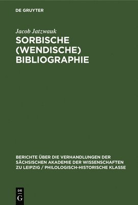 Sorbische (Wendische) Bibliographie 1